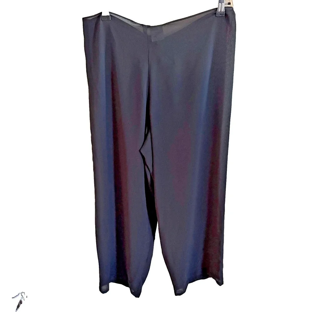 Westbound Beach Swim Coverup Pool Pants Womens Small Black Sheer Elegant Classy